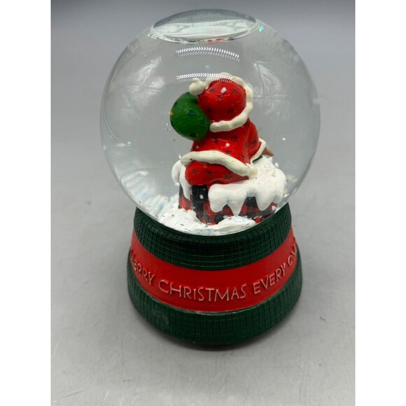 Holiday Santa Claus Snow Globe With "Merry Christmas Every One!" Message READ - Picture 4 of 7
